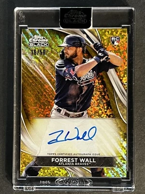 2024 Topps Chrome Black - Autographs Forrest Wall #CBA-FW Gold Mini-Diamond... - Image 1 of 2