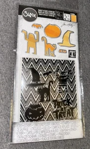 Tim Holtz Sizzix Stempel und Stanzformen Set 564266 Trick or Treat Neu TV1 - Bild 1 von 2