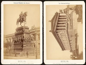 Lote de 2 fotos de gabinete 1886 BERLÍN ALEMANIA Galería Nacional Friedrich Grossen - Imagen 1 de 2