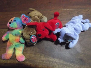 Avon Full O Beans 1997 lote de 4 saltos Rembrandt + 2 etiquetas de peluche rellenas más - Imagen 1 de 1