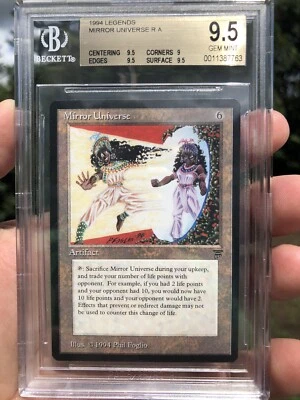 MIRROR UNIVERSE, LEGENDS, 1994 MTG, RARE, BGS 9.5, GRADED "GEM MINT"! - Image 1 of 3
