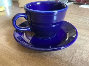 Homer Laughlin Fiestaware Neu Kobalt Retired Tasse/Untertasse - Bild 1 von 4