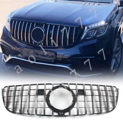 Parrillas superiores cromadas delanteras Racing para Mercedes Benz Clase GLS X166 GLS450 16-2019 Foto 1 de 4