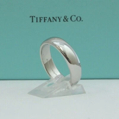 TIFFANY & Co. Alianza de boda Forever platino 6 mm Lucida anillo 11 para hombre Foto 1 de 4