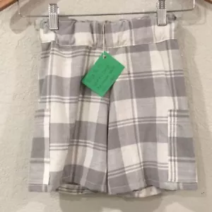 Mom and Pop's Kids Boys Sz 5 Shorts Gray Plaid Pull On Adjustable 100% Cotton - Picture 1 of 10