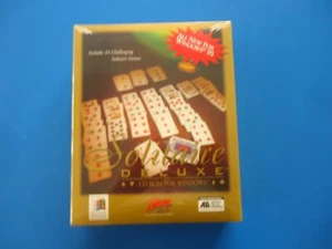 Interplay, Solitaire Deluxe CD-ROM For Windows 95 PC, Big Box, Vintage Game NEW - Picture 1 of 2
