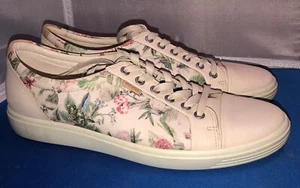 ECCO  Ladies "Danish Design" Designer Floral Soft Leather Shoe Size 10 - Picture 1 of 8