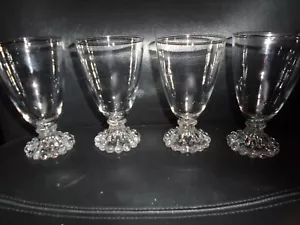 Anchor Hocking Clear Boopie Berwick Bubble Footed 5.5" Glasses Tumbler Set Of 4 - Picture 1 of 1