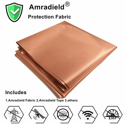 Tecido Faraday de cobre puro - Proteção EMF RFID/EMI/RF blindagem eletromagnética - Imagem 1 de 4