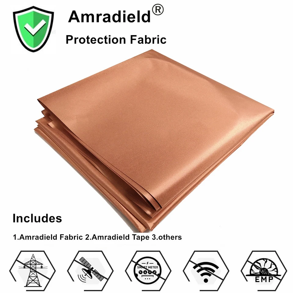 Pure Copper Faraday Fabric-EMF Protection RFID/EMI/RF Electromagnetic Shielding - Image 1 of 4