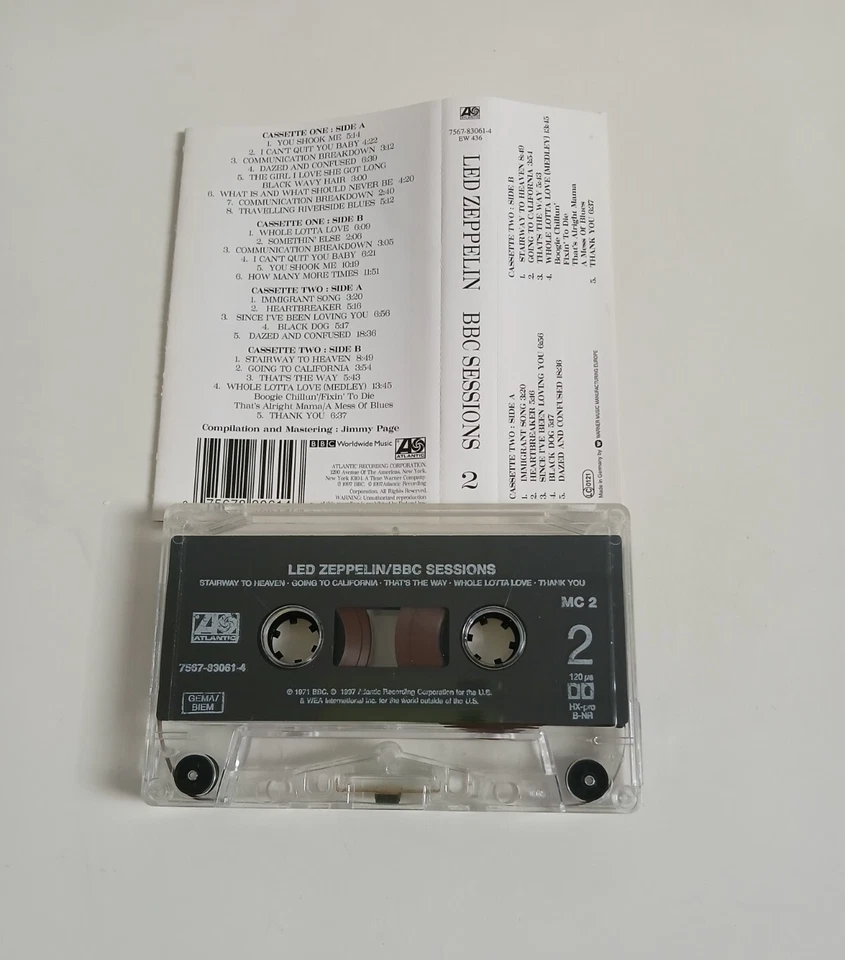 LED ZEPPELIN BBC SESSIONS CASSETTE TAPE ATLANTIC 1997 *CASSETTE 2 ONLY* - Image 1 of 1
