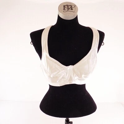 Sujetador Bobbie Brooks para mujer 36C blanco con aros satinado sedoso sexy cierre y gancho Foto 1 de 4