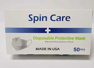 Made in USA Spin Care White 3-lagige Schutzmaske 50/Box, hypoallergen - Bild 1 von 4