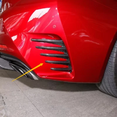 Parachoques trasero de fibra de carbono real panel de ventilación lateral moldura para Lexus RC200 300 350 RC F  Foto 1 de 4