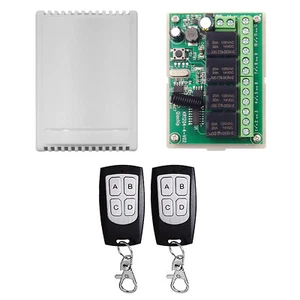 4-Channel Wireless Remote Control Switch With Receiver + Transmitter 443MHz - Picture 1 of 19