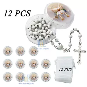 First Holy Communion Scented Rosary Favor -12 Rosaries chalice center individual - Picture 1 of 28
