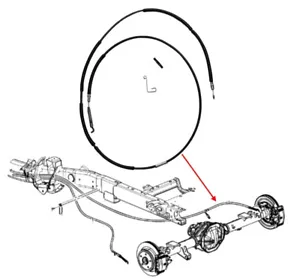 Handbremsseil hinten rechts Dodge RAM 1500 Bj:02-08 Länge 306cm - Bild 1 von 2