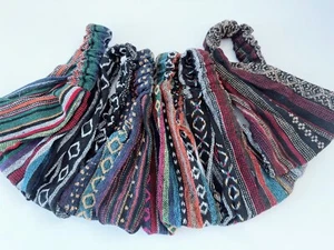 Women Boho Bohemian Thick Cotton Linen Dreads Wide Bandana Hair Band Headband AU - Picture 1 of 25