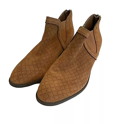 New! Earth Spirit Bootie Women's 10 Brown Suede Genuine Leather 2 " wedge heel - Image 1 of 4