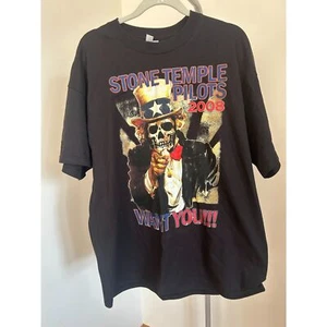 STONE TEMPLE PILOTS WANT YOU T-Shirt Men's XL Skeleton Black 2008 Concert Delta - Picture 1 of 7