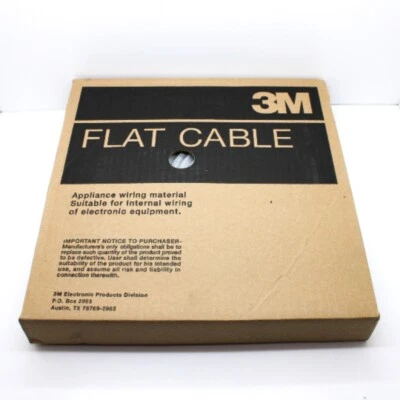 3M 100ft 24 AWG Round Conductor Flat Ribbon Cable 8125/10 - Imagem 1 de 2