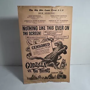 Godzilla vs. 1964 Póster de reserva de cine THE THING, volante, anuncio - Imagen 1 de 14