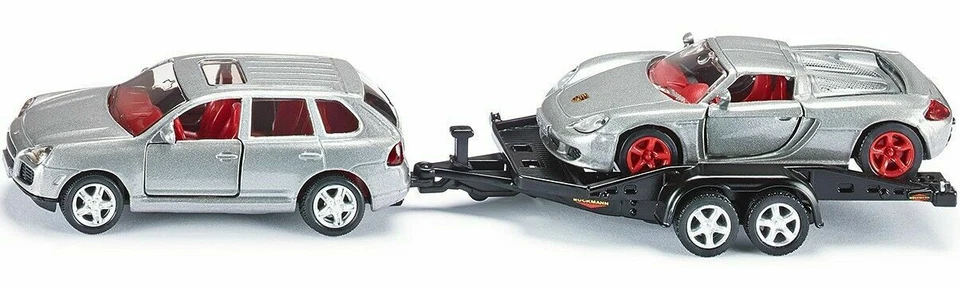 SIKU SUPER 1:55 METALLO E PLASTICA PORSCHE CAYENNE CON RIMORCHIO  ART 2544 - Immagine 1 di 1