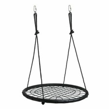 40'' Kids Outdoor Round Net Hanging Rope Nest Tree Swing set seat Patio Toys Web
