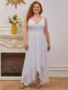 New Ever Pretty White Dress - Size 22 - Picture 1 of 4