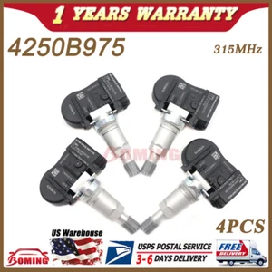 4x 4250B975 TPMS TIRE PRESSURE SENSOR NEW For Mitsubishi Lancer Outlander Sport - Picture 1 of 12
