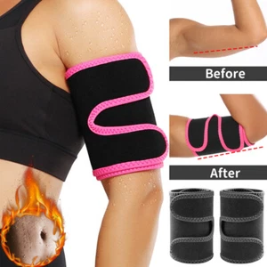 Sauna Sweat Shaper Women Arm Trimmers Compression Sweat Band Performance Sleeves - Picture 1 of 14