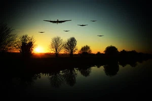 Avro Lancasters over Lincolnshire canvas prints various sizes free delivery  - Picture 1 of 1