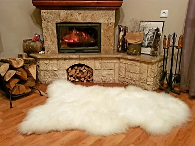 Echte Schaffell Teppich XXL 150-160cm Naturfell Öko Gerbung Premium Qualität - Bild 1 von 3
