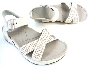 DANSKO EU 39 US 8.5 9M Gris Claro Gamuza Plataforma Cuña Sandalia Correa para el Tobillo - Imagen 1 de 9