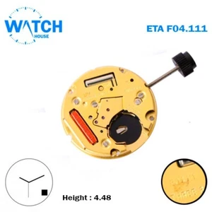 ETA F04.111 SWISS🇨🇭 MADE MOVEMENT, White DATE Disk At 4, 3 Hands, Height 3. - Picture 1 of 3