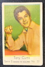 Tony Curtis 1957 Dutch Gum TV Movie Star Sweden Trading Card RARE!
