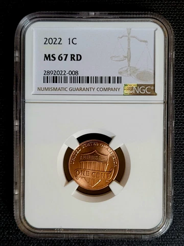 2022 (P) 1c Lincoln Cent NGC MS 67 RD Penny Graded MS67 RED Cover