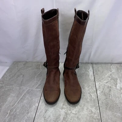 COLE HAAN Botas Mujer Talla 8.5B Cuero Marrón Cremallera Botas Hasta la Rodilla Estilo D32471 Foto 1 de 4