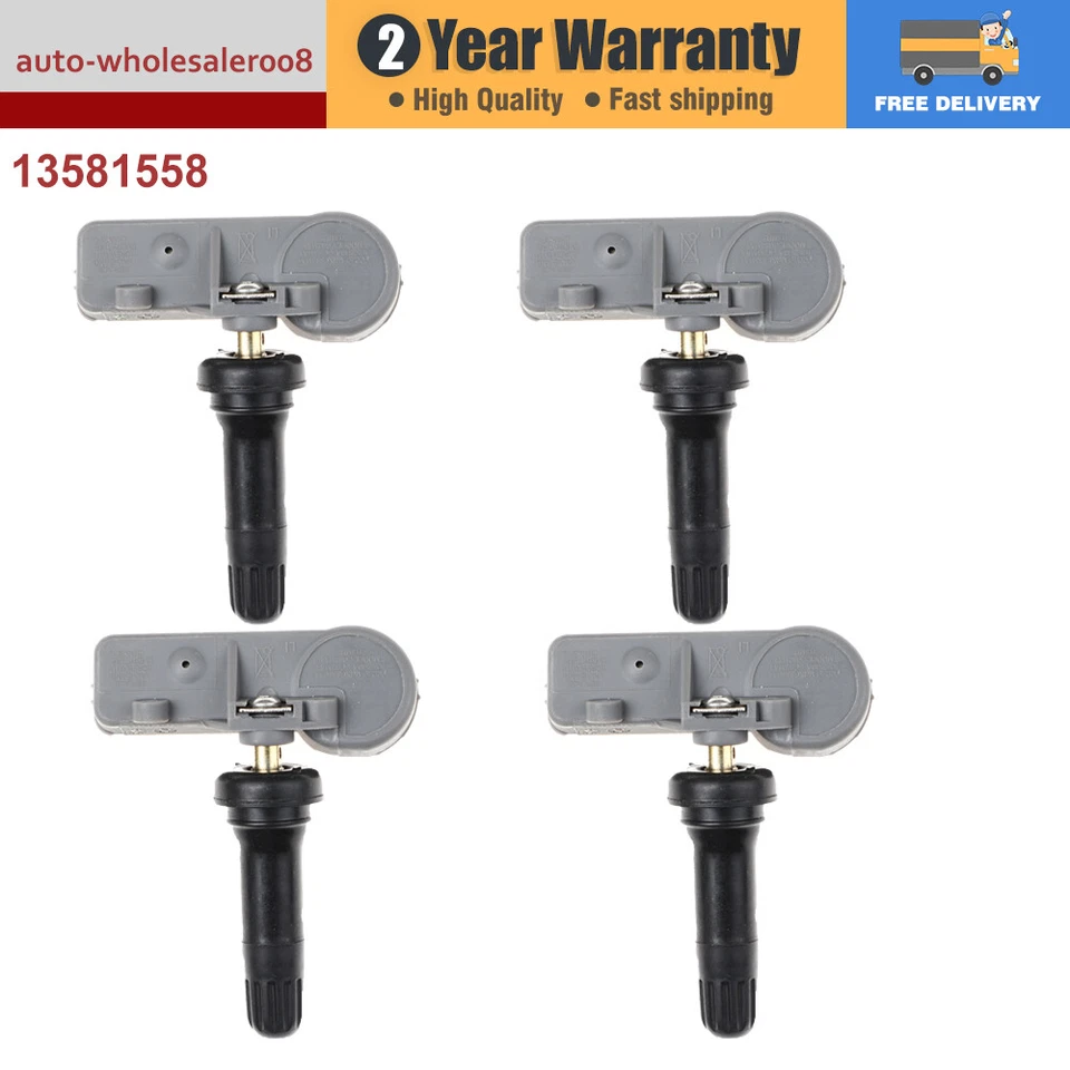 4X Sensor de presión de neumáticos TPMS para Chevrolet Silverado 1500 / 2500 Savana GMC Foto 1 de 4
