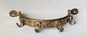 Estante para ollas medio círculo de bronce y cobre de principios del siglo XX c. 1900-1940 - Imagen 1 de 5