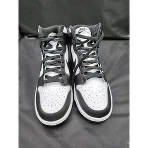 Nike Mens Dunk High Panda Basketball Shoes Black White Color Block Top 10M New - Picture 1 of 8