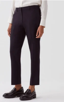 Pantalón de cigarrillo Comptoir des Cotonniers Marguerite para mujer XXS negro recortado al tobillo Foto 1 de 4