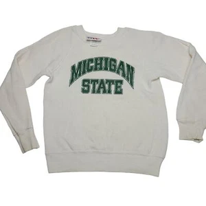 Vintage Michigan State Sweatshirt Youth Size Medium 10-12 Bassett Walker 90s - Picture 1 of 7