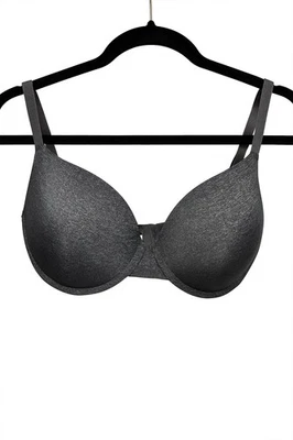 Sutiã feminino Danskin cinza tamanho 38C levemente forrado com aro - Imagem 1 de 3