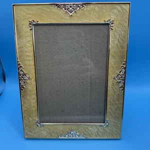 Green Tree Gallery Golden Enameled Picture Frame With Silver Trim 5 X 7 - Picture 1 of 3