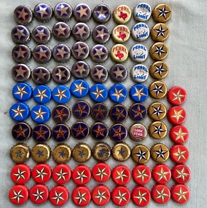 Large Beer Bottle Cap Crown Lot Lone Star Pearl Light Puzzle Riddle Poker Backs - Picture 1 of 16