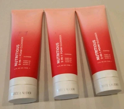 雅诗兰黛营养二合一泡沫洁面乳 - 4.2 盎司/125 毫升(3 件装) — 第 1/3 张图片