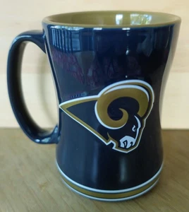 St. Louis Rams 14 oz. taza de café con logo esculpido - Imagen 1 de 4
