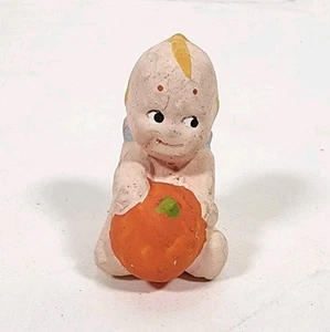 De Colección Tiza Kewpie Miniatura Estatuilla Calabaza Otoño Otoño 1.75" Premio Carnaval - Imagen 1 de 9
