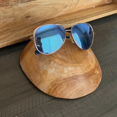 Michael Kors Chelsea MK 5004 Aviator Sunglasses Gold Frame Blue Polarized - Image 1 of 4